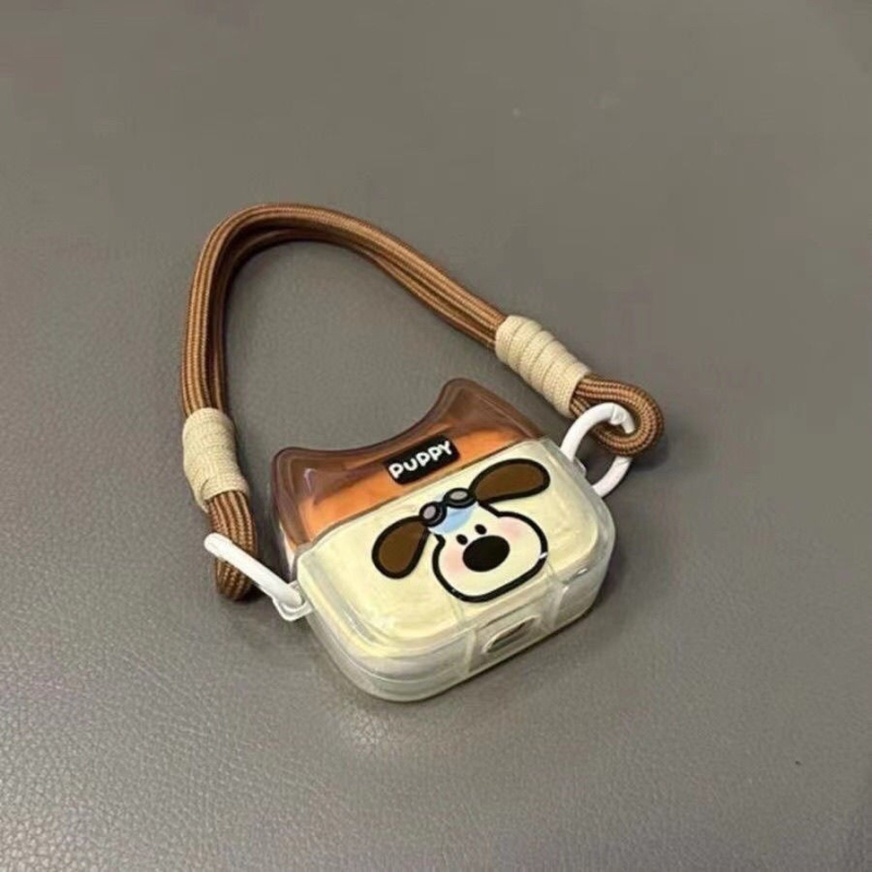 Cute Handdog TPU zaštitno kućište za Apple AirPods Pro 2., 3. i 4. generaciju – karikaturalnog stila, prenosno
