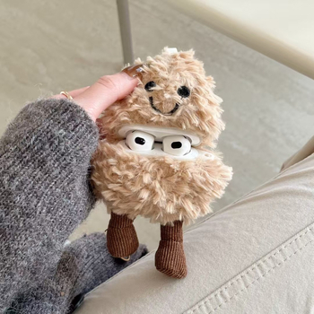 Zaštitna futrola za AirPods - plišani materijal, crtić dizajn, prenose mekano kućište, za AirPods 4, Pro 2 i AirPods 3