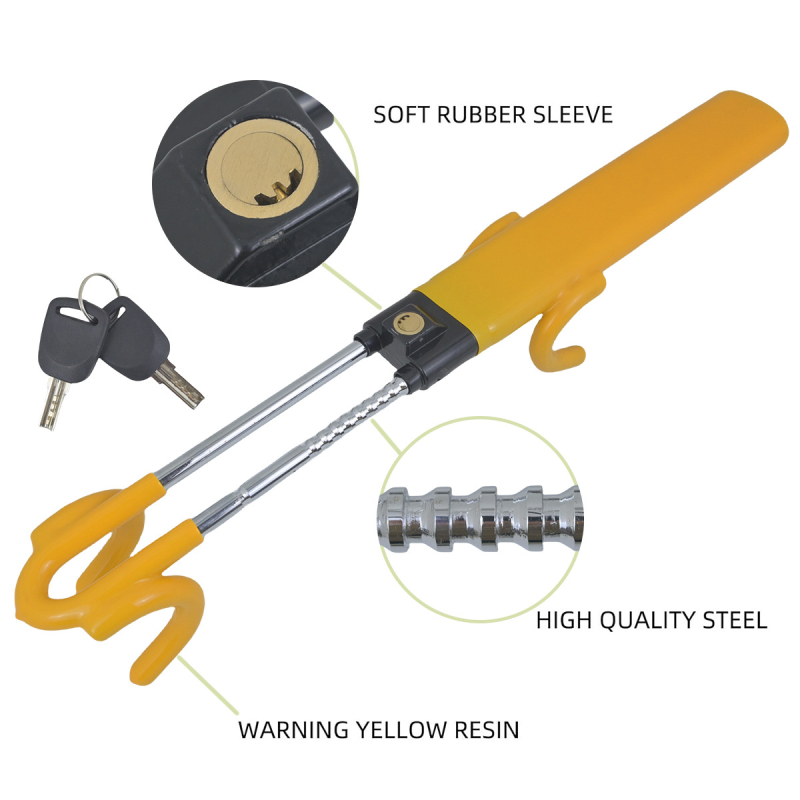 Zamka za volan automobila – čelično tijelo, bakreni cilindar, model XC-F046, univerzalna kompatibilnost