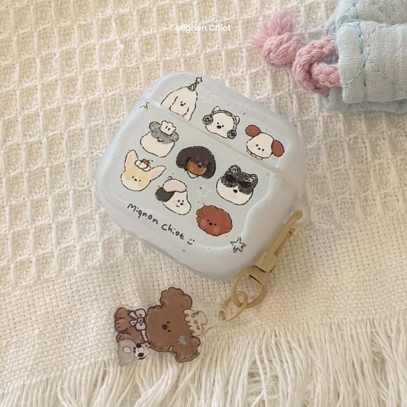 Zaštitna futrola za AirPods Pro 2 - TPU, slatki pas karikatura dizajn, poluprozirna, završna obrada sprejem, podrška prilagodbi