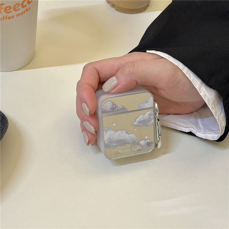 Zaštitna futrola AirPods 1/2 – ogledni završetak, prozirno TPU mekano kućište, crtani stil, ručna izrada