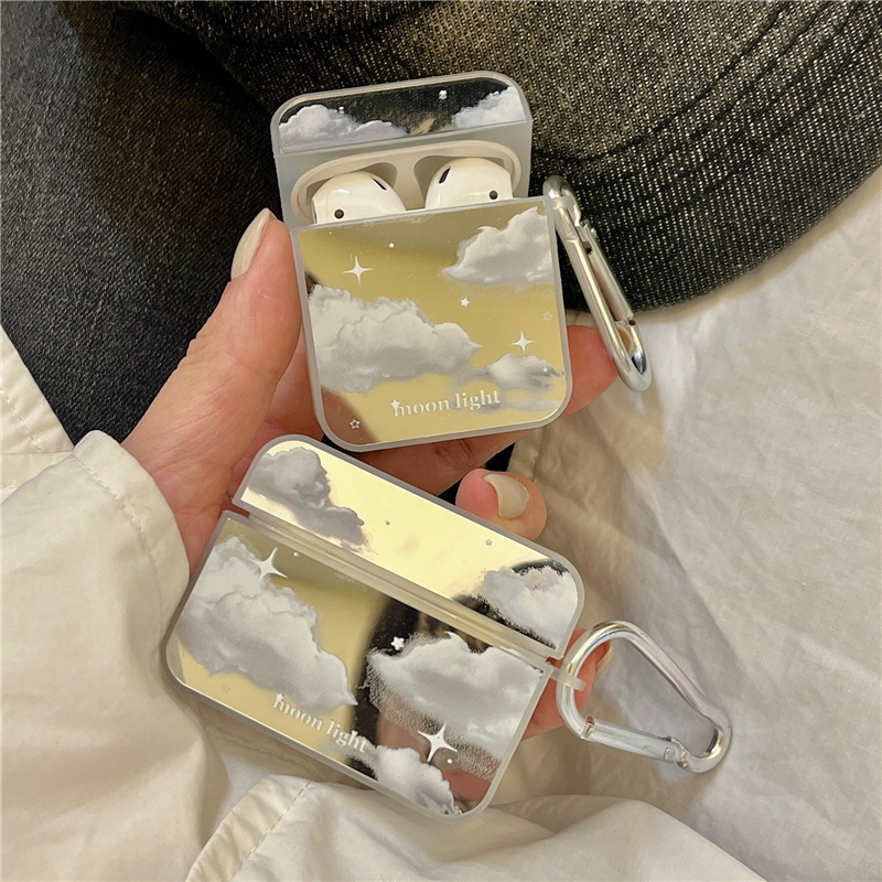 Zaštitna futrola AirPods 1/2 – ogledni završetak, prozirno TPU mekano kućište, crtani stil, ručna izrada