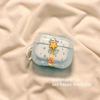 Kućište za AirPods Pro 2 i AirPods 4 – TPU materijal, prozirni dizajn, crtani stil, 3D reljef, kompatibilno s Apple