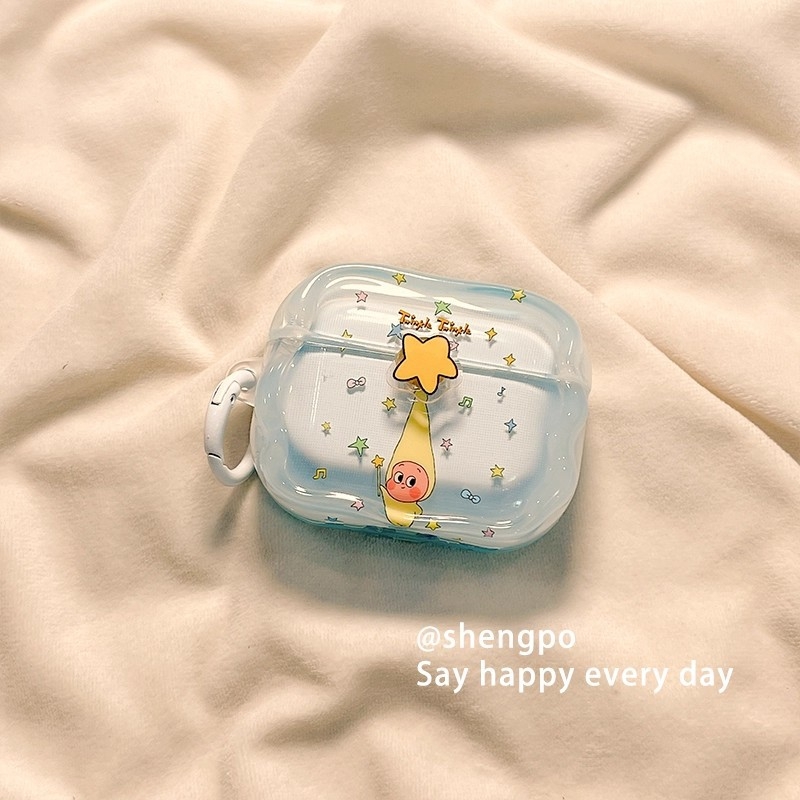 Kućište za AirPods Pro 2 i AirPods 4 – TPU materijal, prozirni dizajn, crtani stil, 3D reljef, kompatibilno s Apple