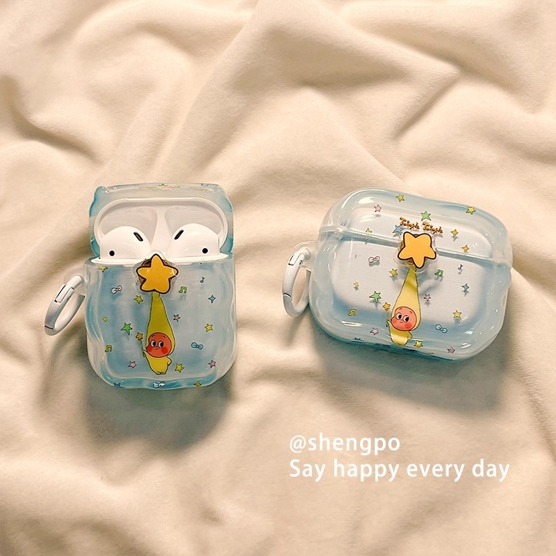 Kućište za AirPods Pro 2 i AirPods 4 – TPU materijal, prozirni dizajn, crtani stil, 3D reljef, kompatibilno s Apple