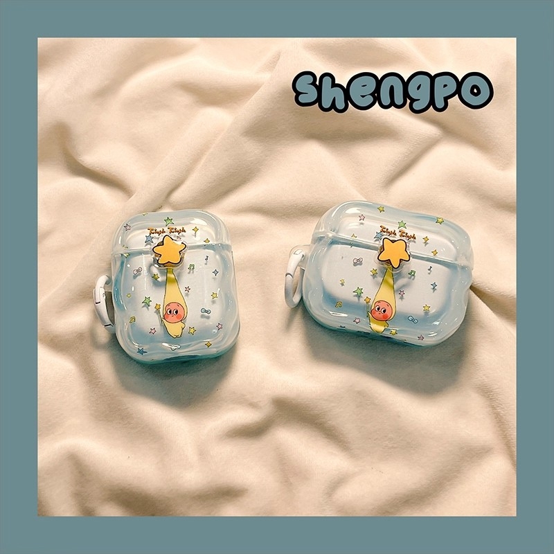 Kućište za AirPods Pro 2 i AirPods 4 – TPU materijal, prozirni dizajn, crtani stil, 3D reljef, kompatibilno s Apple