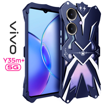 Metalový tvrdý kryt pre Vivo Y35 – Dutý dizajn, Ochrana proti nárazu, Odolný voči opotrebeniu, Proti pádu