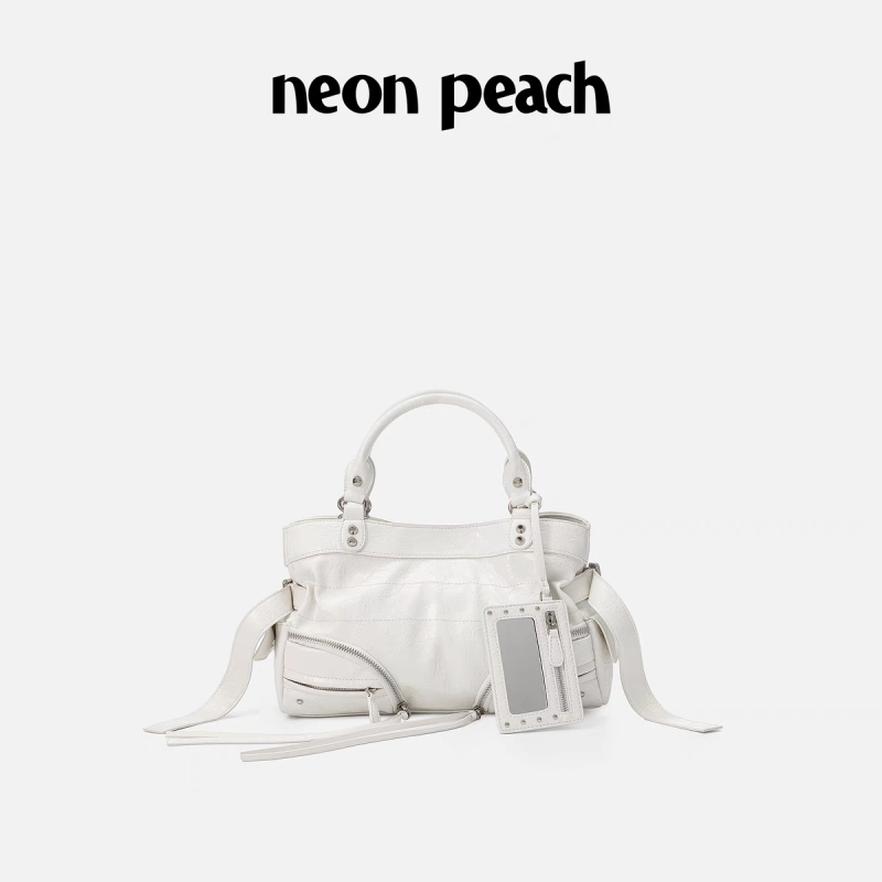 Hengjingyx Neon Peach válltáska — PU anyagból, nagy kapacitású, cipzáras zárás, belső cipzáros zseb, poliészter bélés