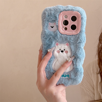 Plūšu West Highland iPhone lietu pārsegums — pilnīga aizsardzība pret kritieniem, izturīgs pret nolietojumu, pret pirkstu nospiedumiem, karstās preses konstrukcija; saderīgs ar iPhone 13/13 Pro, 14/14 Pro un 14 Pro Max.