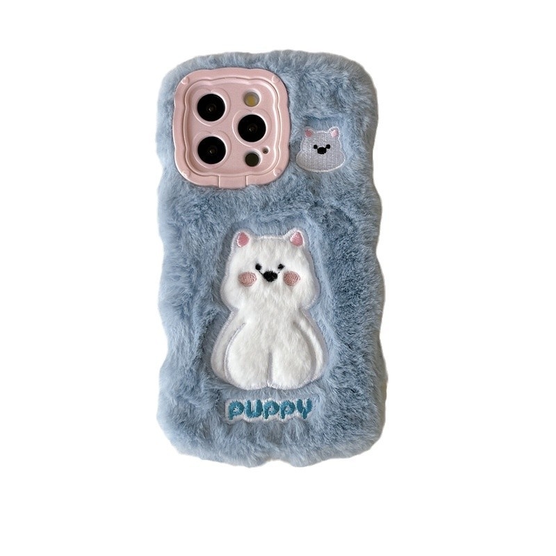 Plūšu West Highland iPhone lietu pārsegums — pilnīga aizsardzība pret kritieniem, izturīgs pret nolietojumu, pret pirkstu nospiedumiem, karstās preses konstrukcija; saderīgs ar iPhone 13/13 Pro, 14/14 Pro un 14 Pro Max.