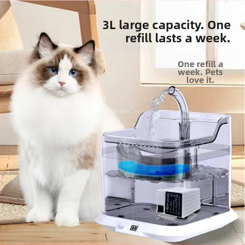 Dávkovač vody pre domáce zvieratá s inteligentným obehom vody, odnímateľný dizajn, bezdrôtové nabíjanie – Model 803, vhodný pre mačky a malé psy