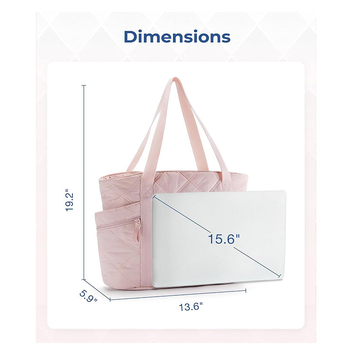 Női nylon tote táska – városi egyszerű stílus, vízszintes négyzet alakú forma, cipzáras nyitás, laminált belső rekesz, poliészter bélés