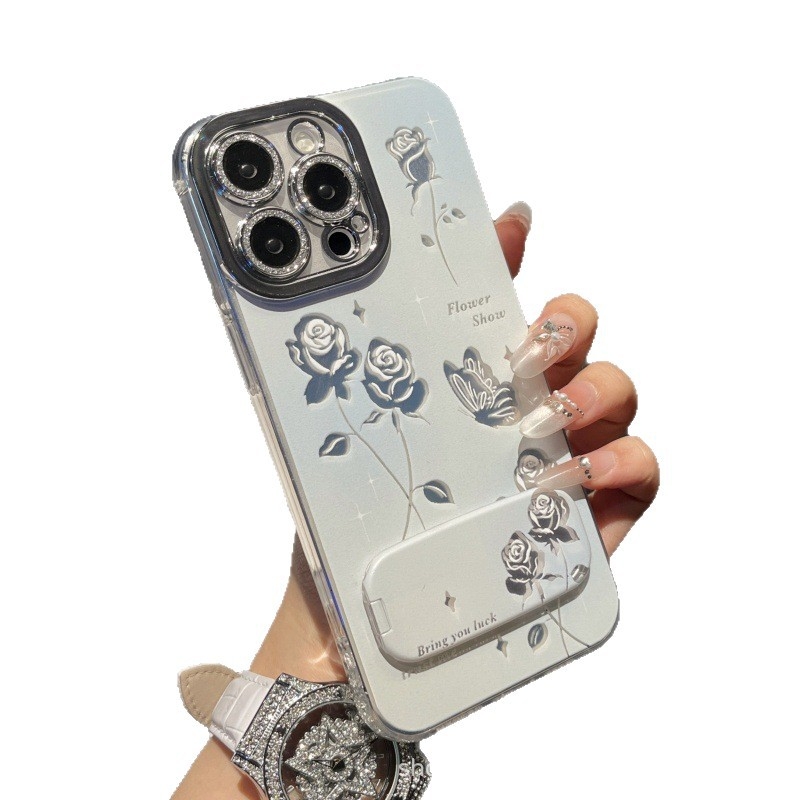 Βάση καθρέφτη για θήκη iPhone – ακρυλική, προσαρμόσιμη, καρτούν στυλ, αντοχή στη φθορά και πτώσεις, συμβατή με τα μοντέλα iPhone 11–14