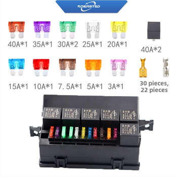 Koersted 11‑kanālu drošības bloks ar 6 relejiem motora nodalījumam