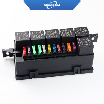 Koersted 11‑kanālu drošības bloks ar 6 relejiem motora nodalījumam