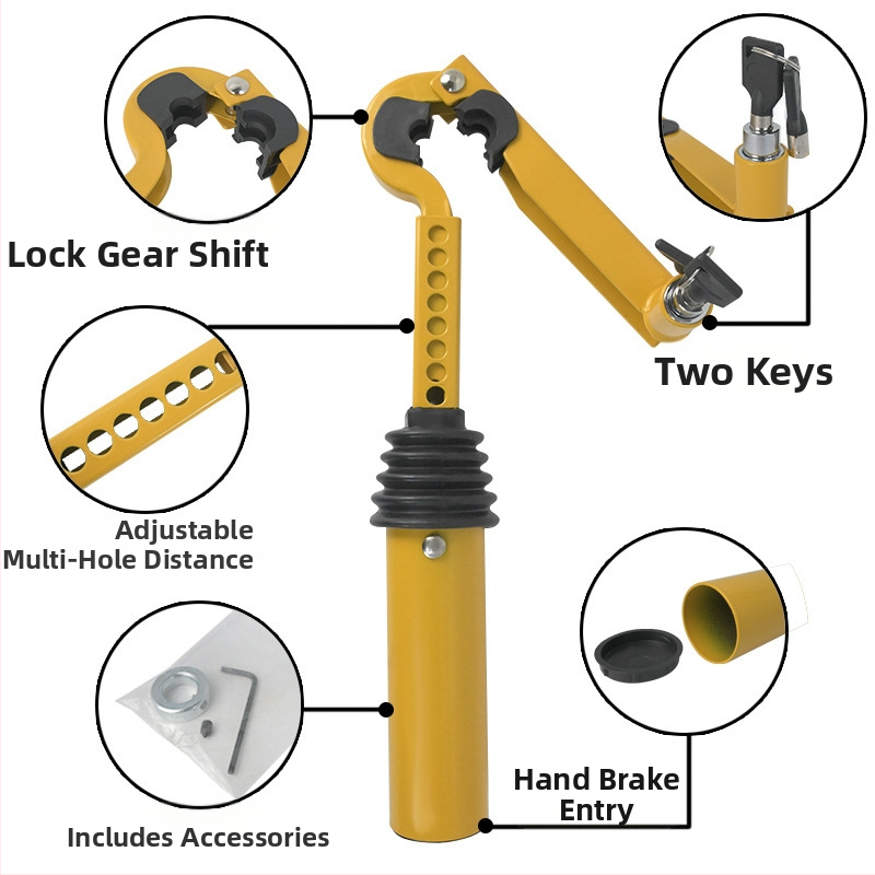 Automobiļu pretzādzības bloķētājs ar tērauda korpusu, vara cilindrs, modelis YL06, universāla saderība