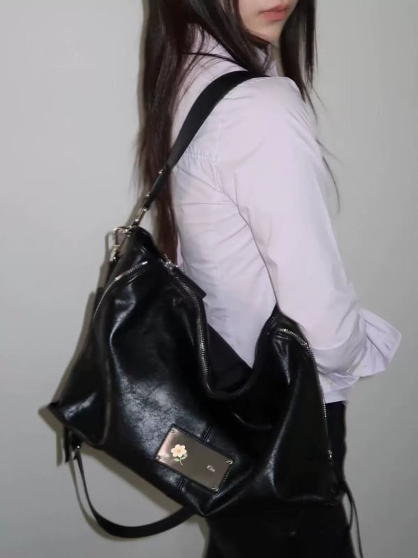 Matin retro armpit tote táska – PU anyag, PU bélés, zipzáras zárás, crossbody stílus, tavasz 2025 megjelenés