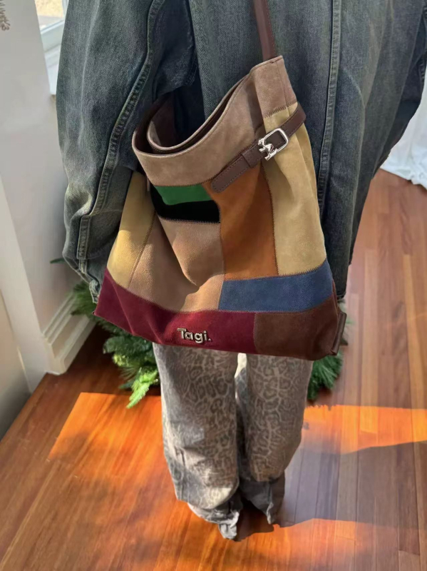 Retro commuter corduroy tote táska mágneszáras, poliészter bélés és mobiltelefon-zseb