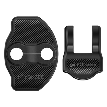 Kryt zámku dverí pre Tesla YL - PU materiál, Snap-on inštalácia, Vnútorný doplnok, Obnovený model 3/Y