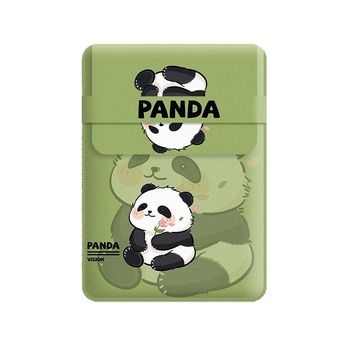 Geustos Flower Panda obal na notebook – vodotesný PU materiál, podšívka z polyesteru-bavlny, detský kreslený dizajn