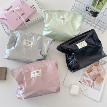 Kozmetická taška-organizér s veľkou kapacitou, polyesterové vonkajšie prevedenie, podšívka z plátna, street fashion štýl, unisex