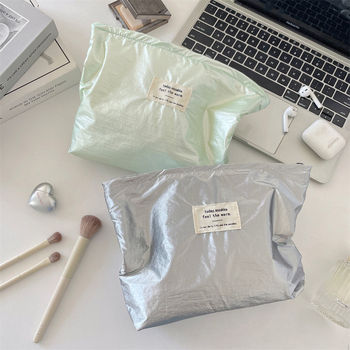 Kozmetická taška-organizér s veľkou kapacitou, polyesterové vonkajšie prevedenie, podšívka z plátna, street fashion štýl, unisex