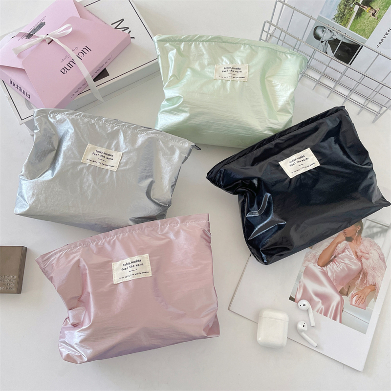 Kozmetická taška-organizér s veľkou kapacitou, polyesterové vonkajšie prevedenie, podšívka z plátna, street fashion štýl, unisex