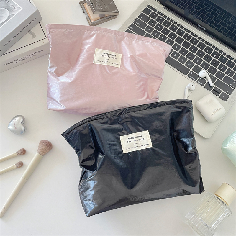 Kozmetická taška-organizér s veľkou kapacitou, polyesterové vonkajšie prevedenie, podšívka z plátna, street fashion štýl, unisex