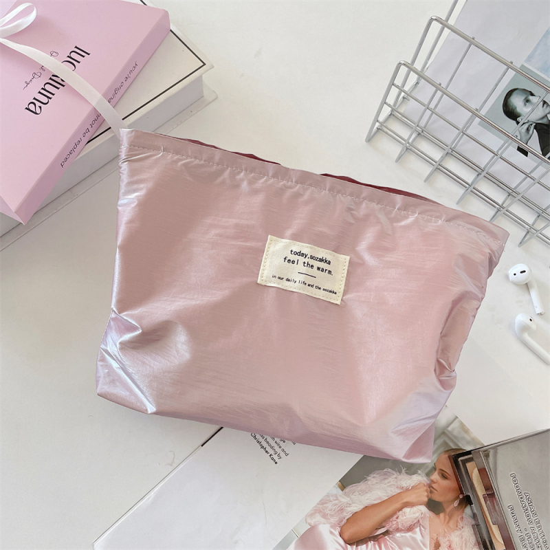 Kozmetická taška-organizér s veľkou kapacitou, polyesterové vonkajšie prevedenie, podšívka z plátna, street fashion štýl, unisex