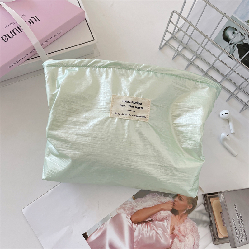 Kozmetická taška-organizér s veľkou kapacitou, polyesterové vonkajšie prevedenie, podšívka z plátna, street fashion štýl, unisex