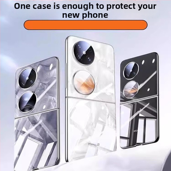 Huawei Pocket2 Kryt - ultra tenký transparentný, skladací PC ochranný kryt s elektroplátovaním, odolný voči opotrebeniu, zlepšuje vzhľad.