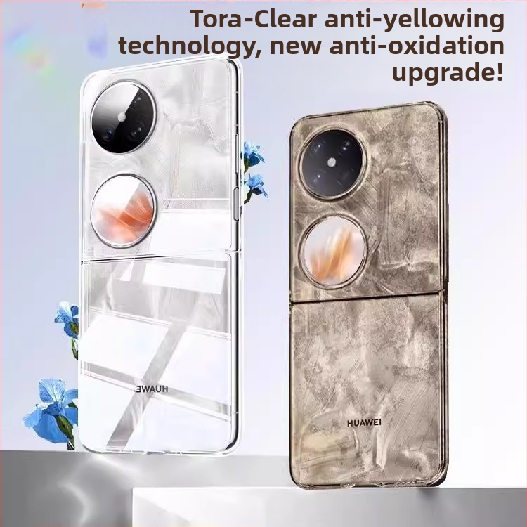 Huawei Pocket2 Kryt - ultra tenký transparentný, skladací PC ochranný kryt s elektroplátovaním, odolný voči opotrebeniu, zlepšuje vzhľad.