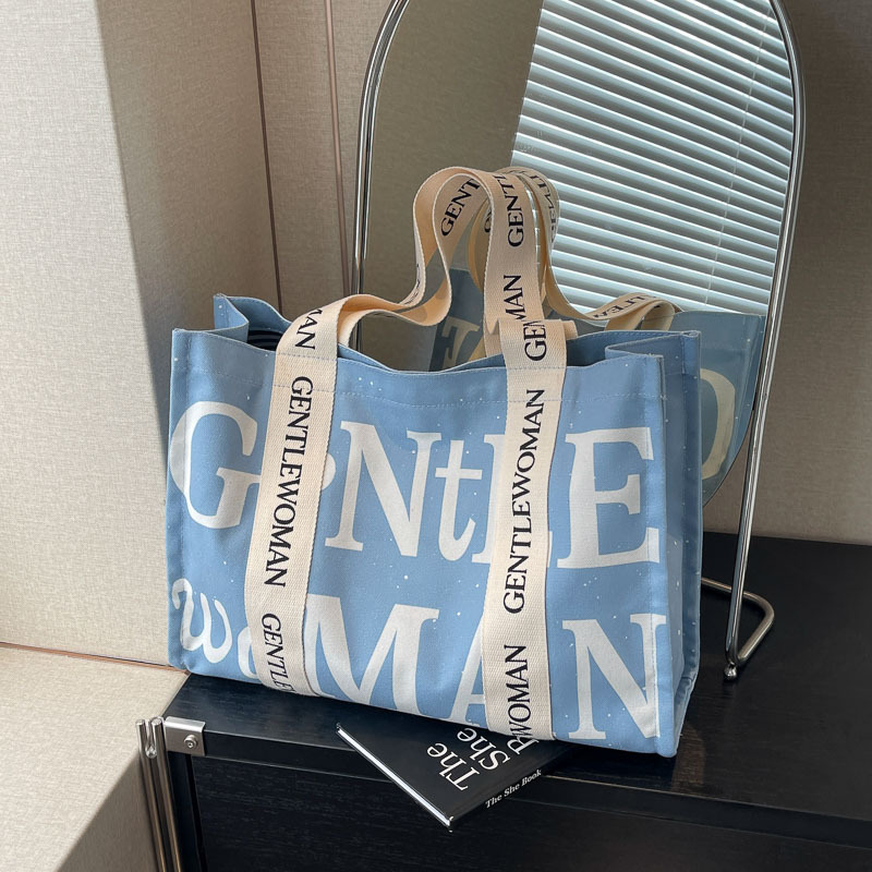 Dámska taška z plátna Tote, Veľká kapacita, Zapínanie na zips, Polyesterová podšívka, Vnútorná kapsa na telefón