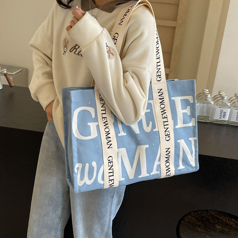 Dámska taška z plátna Tote, Veľká kapacita, Zapínanie na zips, Polyesterová podšívka, Vnútorná kapsa na telefón