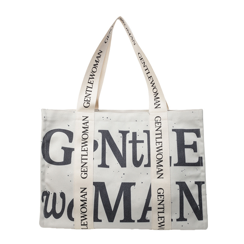 Dámska taška z plátna Tote, Veľká kapacita, Zapínanie na zips, Polyesterová podšívka, Vnútorná kapsa na telefón