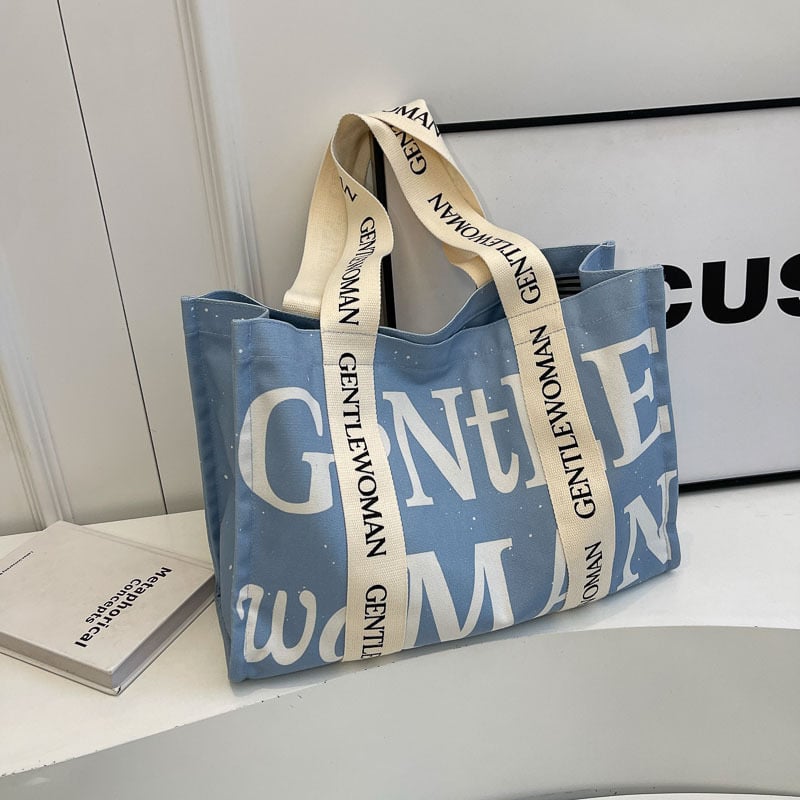 Dámska taška z plátna Tote, Veľká kapacita, Zapínanie na zips, Polyesterová podšívka, Vnútorná kapsa na telefón