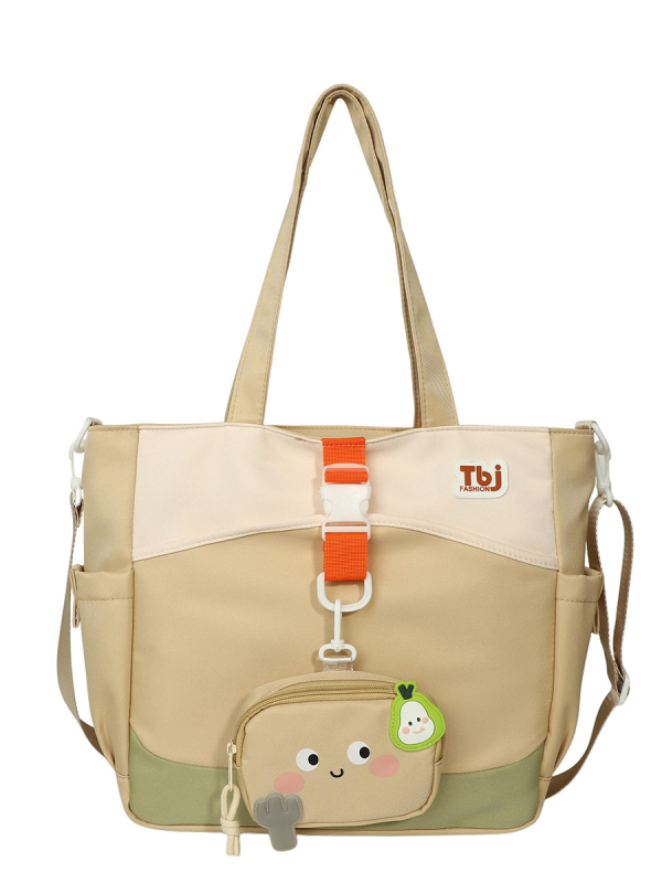 Dámska taška Tote – Svieži a jemný štýl, Oxford látka, vodorovný štvorcový tvar, zapínanie na zips