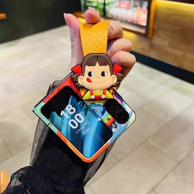 Θήκη Huawei Pocket2 με flip κάλυμμα, INS στιλ, τεχνητό δέρμα, χειροποιήτη ζωγραφική, προστασία από πτώσεις