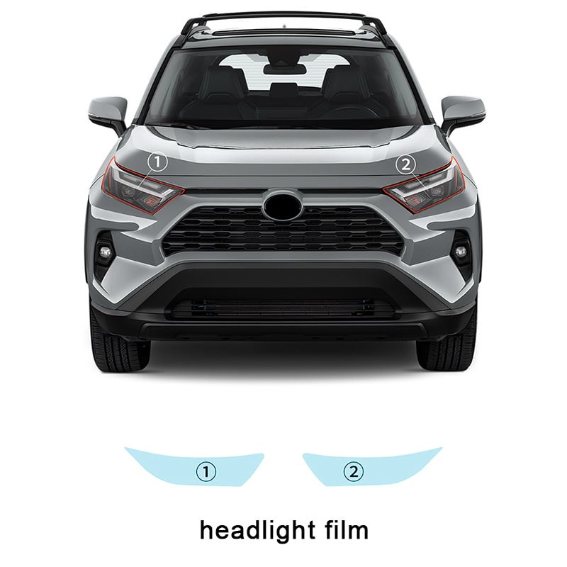 TPU film za svjetla i retrovizore — debljina 7.5 MIL, ljepilo osjetljivo na tlak, prilagodljiv, komplet za cijeli automobil