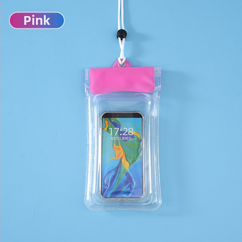 Vodotesná taška na telefón s dotykovým displejom pre outdoorovú jazdu na bicykli, priehľadná, s držiakom, PVC, minimalistický štýl