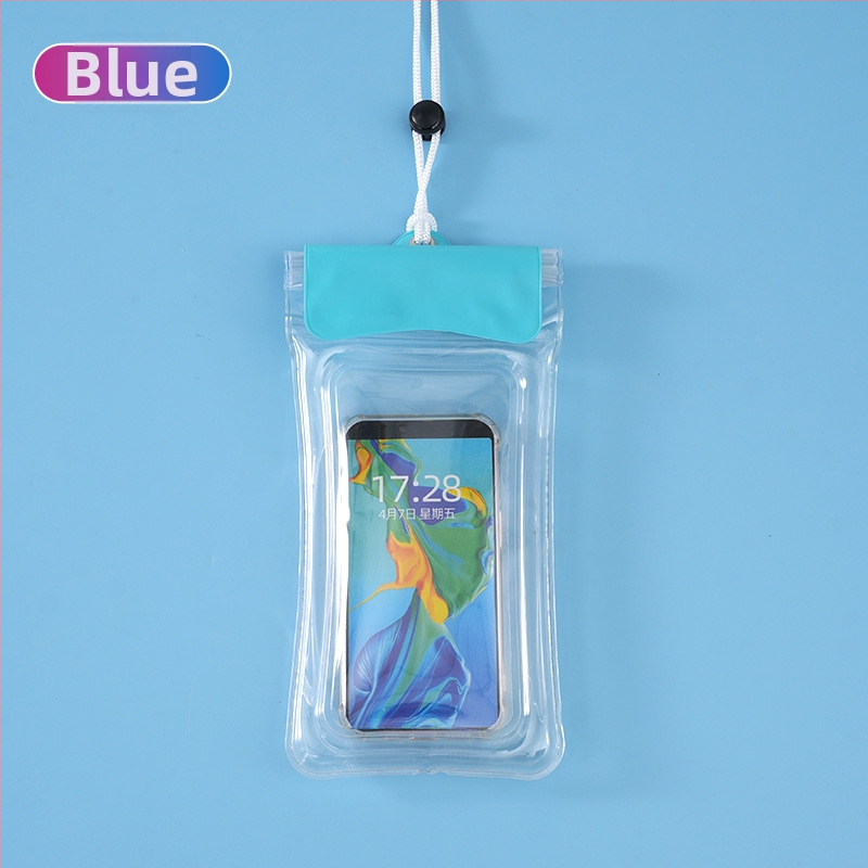 Vodotesná taška na telefón s dotykovým displejom pre outdoorovú jazdu na bicykli, priehľadná, s držiakom, PVC, minimalistický štýl