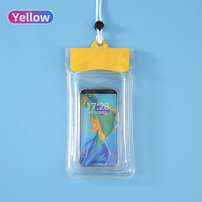 Vodotesná taška na telefón s dotykovým displejom pre outdoorovú jazdu na bicykli, priehľadná, s držiakom, PVC, minimalistický štýl