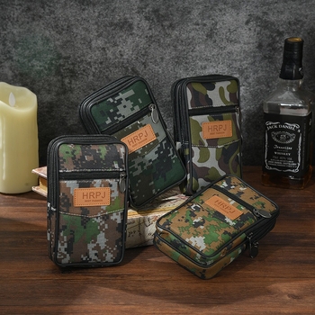 Muška torbica za pojas za telefon i kartice, otporna na habanje, višenamjenska, zatvaranje zipom, Oxford platno, horizontalni kvadratni oblik, svakodnevna upotreba, gradski minimalistički stil, proljeće 2025