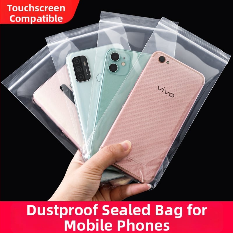 Jutiklinio ekrano apsauginė dėžutė maišelis mobiliojo telefono dėklui, skaidrus atsparus vandeniui užsegamas maišelis (Medžiaga: PE; Prekė: Guan Heng; Naudojimas: mobiliojo telefono dėklo pakavimas; Užsegimo ilgis: 1,5 cm; Leidimo numeris: Hebei XK16-204-0