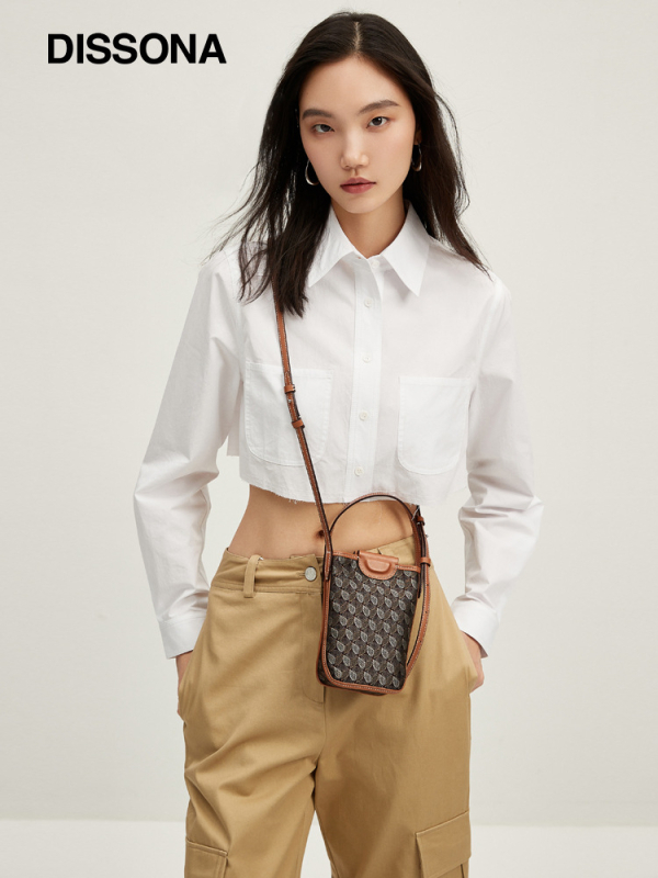 Ženska torbica za mobitel, tkanina, zatvarač, unutarnja džep za dokumente, proljeće 2018