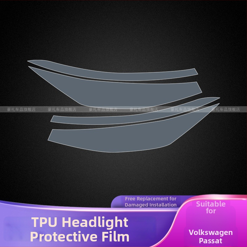 TPU aizsargfolija lukturiem - caurspīdīga, izturīga pret augstām un zemām temperatūrām, universāla lietošana