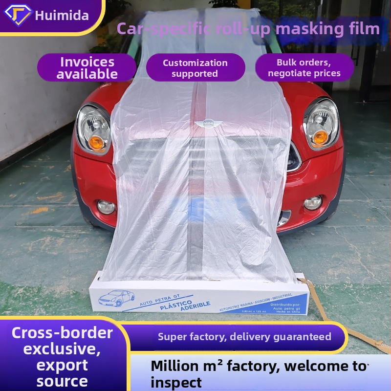 Automobilový film proti prachu, bez lepivej pásky, hrúbka 8 µm, PE základ, priepustnosť svetla približne 70%, prispôsobená výroba