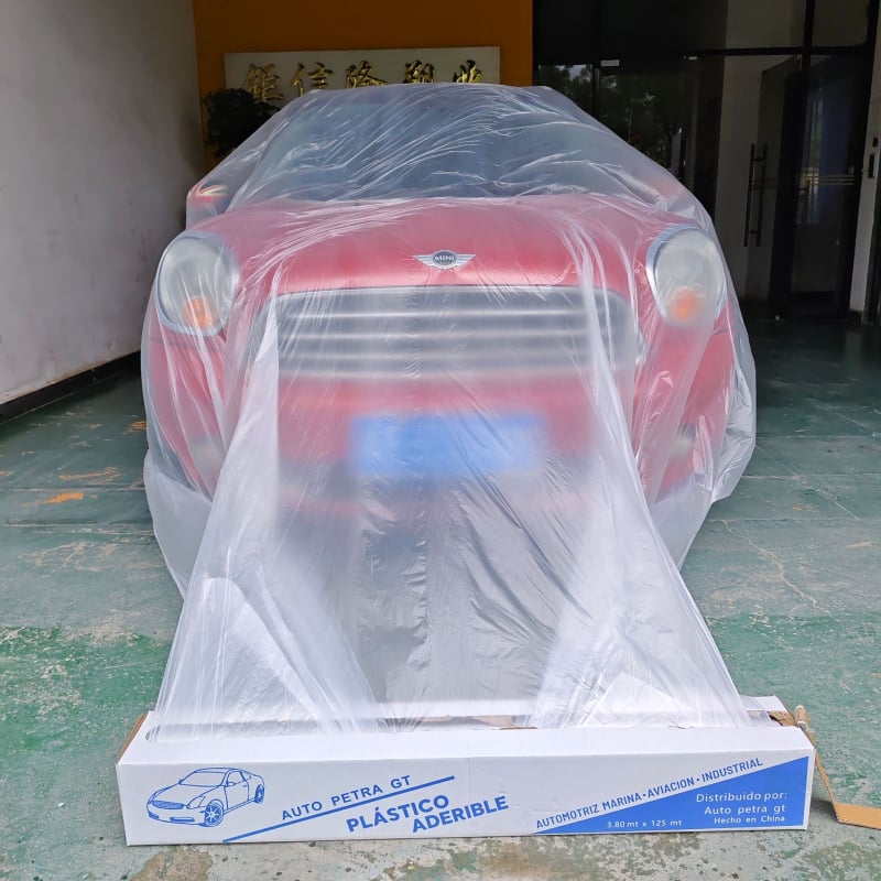 Automobilski film protiv prašine, bez ljepljive trake, debljina 8 μm, PE osnova, propusnost svjetla oko 70%, prilagođena proizvodnja