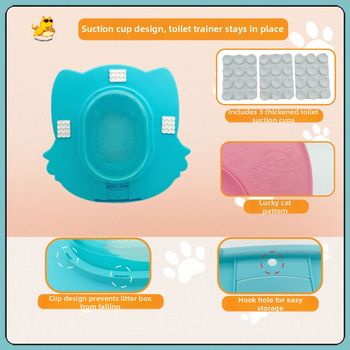 Tréner na mačacie záchodky — prenosný, univerzálny pre mačky, otvorený dizajn, PP materiál