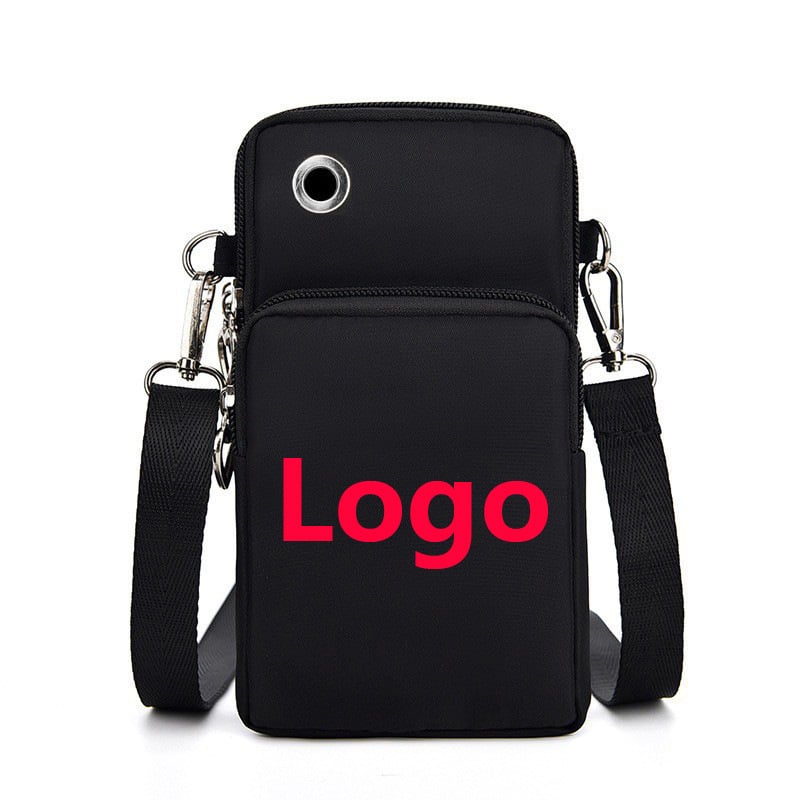 Crossbody torba za mobitel, kompaktni dizajn, vertikalni kvadratni oblik, zatvarač, poliesterska podstava, ljeto 2024, za slobodno vrijeme putovanja.